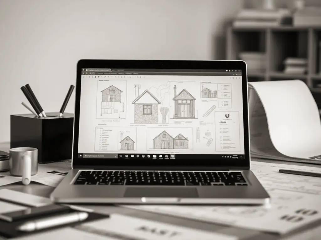 Plans and survey data produced by listed building work