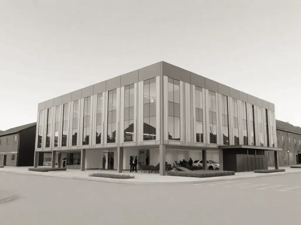 The building and ground relevant to point cloud scan in Walsall