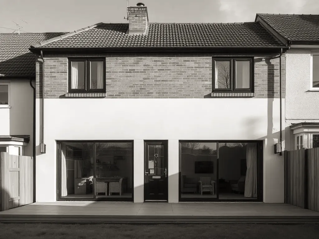 The building and ground relevant to rear extension in Walsall