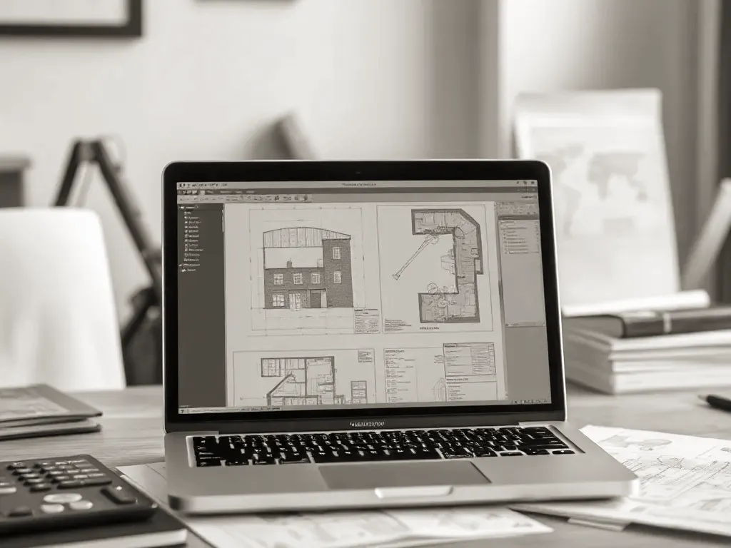 Plans and survey data produced by self-build